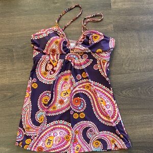 No Boundaries Exotic Purple Paisley top